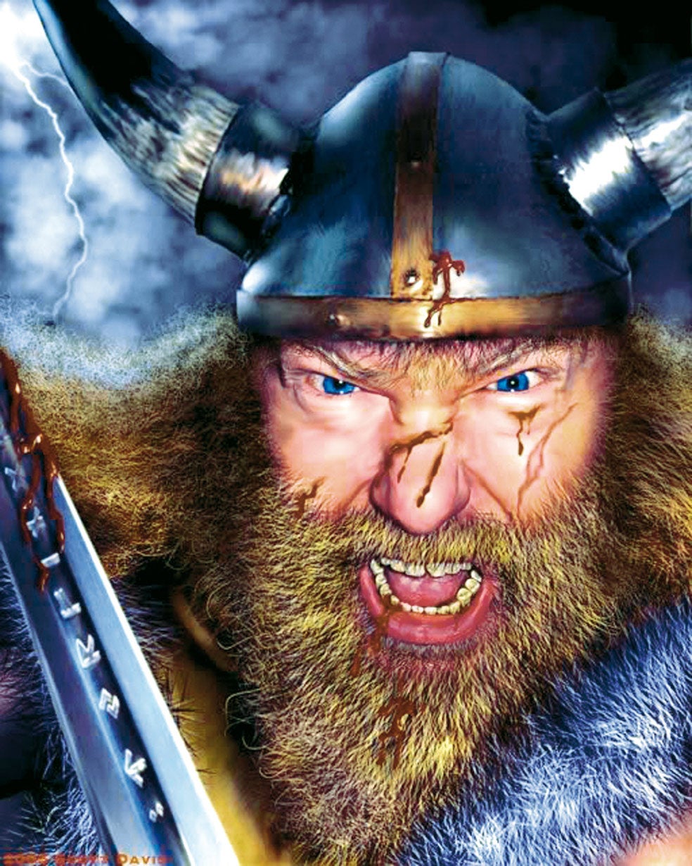 Imagen - ¿Eran tan feroces? Eran mercaderes. Pero descubrieron que los pobladores de algunas regiones, sobre todo los que vivían cerca de abadías y monasterios, eran pacíficos y poco duchos en el manejo de las armas. ¿Y qué mejor negocio que el saqueo? Espadas, hachas y martillos eran su armamento. Se defendían con un escudo redondo. Pero no todos los guerreros podían permitirse una cota de malla o el casco (sin cuernos). Sus tácticas eran terroristas. Pero si no veían una ventaja clara o les gustaba el lugar, terminaban diluyéndose con los oriundos. Dice un manual vikingo del siglo X: «Sé amigo de tus amigos, devuelve regalo por regalo, sonríe donde te sonrían y miente con disimulo».