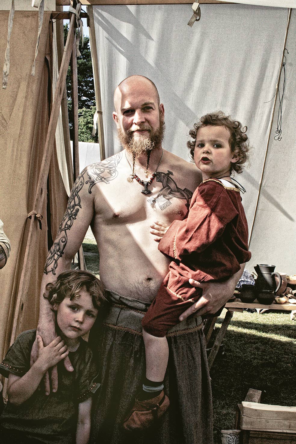 En los países nórdicos se hacen representaciones de la vida de los vikingos, de los que muchos descienden.