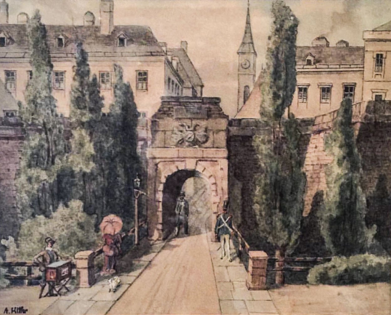 Un fiscal de Nuremberg incautó 63 obras atribuidas a Hitler bajo la sospecha de que fueran falsificaciones. Se trataba de un lote de pinturas, acuarelas y dibujos que iba a vender la casa de subastas Auktionshaus Weidler. Aquí, acuarela atribuida a Adolf Hitler, propiedad del magnate Harlan Crow.