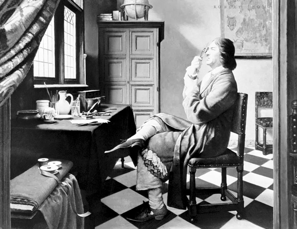 Anton van Leeuwenhoek hizo fortuna con las telas, pero lo que le fascinaba eran las lentes.