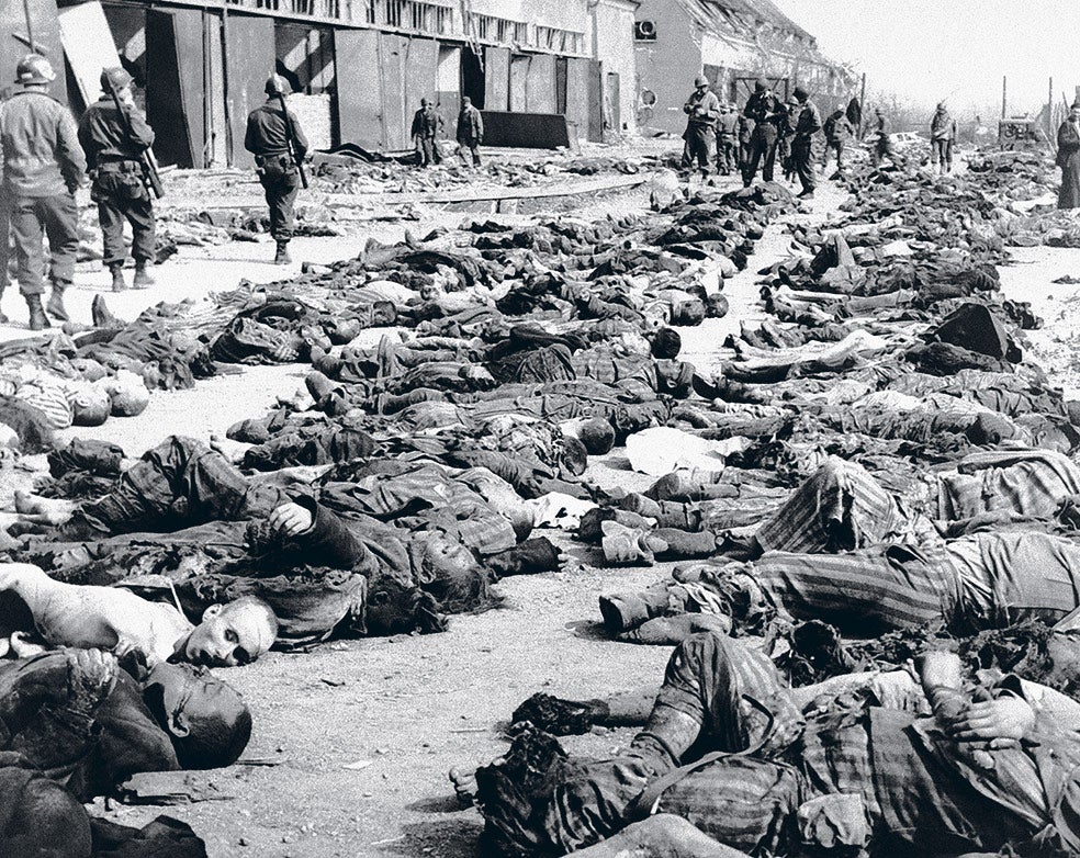 Cadáveres en el campo de concentración de Dachau, a 13 kilómetros de Múnich. La foto se tomó cuando entraron los americanos.