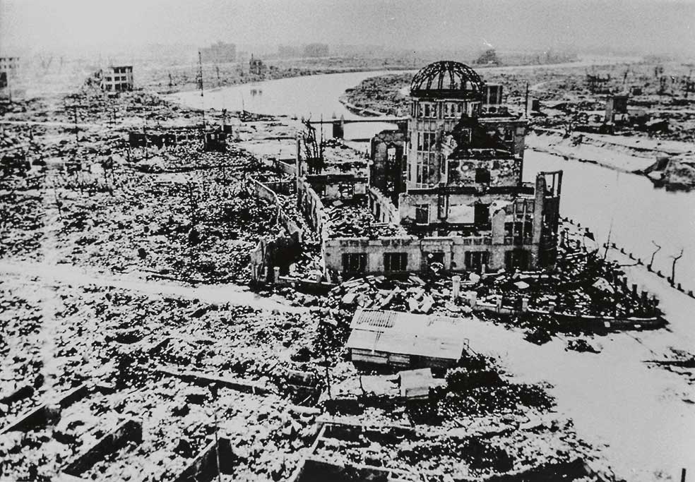 La bomba sobre Hiroshima destruyó absolutamente todo en un radio de un kilómetro y medio.