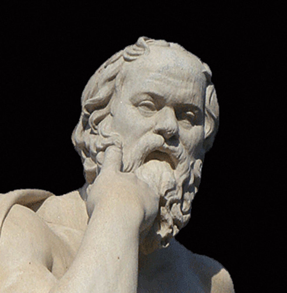 Imagen - Sócrates. «Muchachos malcriados»Sócrates, siglo IV a. C.: «La juventud actual ama el lujo, es maliciosa y malcriada, se burla de la autoridad y no tiene ningún respeto por los mayores. Nuestros muchachos de hoy son unos tiranos que no se levantan cuando un anciano entra a alguna parte y que responden con altanería a sus padres».