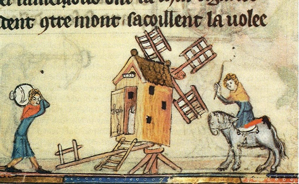 Acemoğlu compara la inteligencia artificial con los molinos de viento, un invento que quedó en manos de los terratenientes y no mejoró la situación de los campesinos.