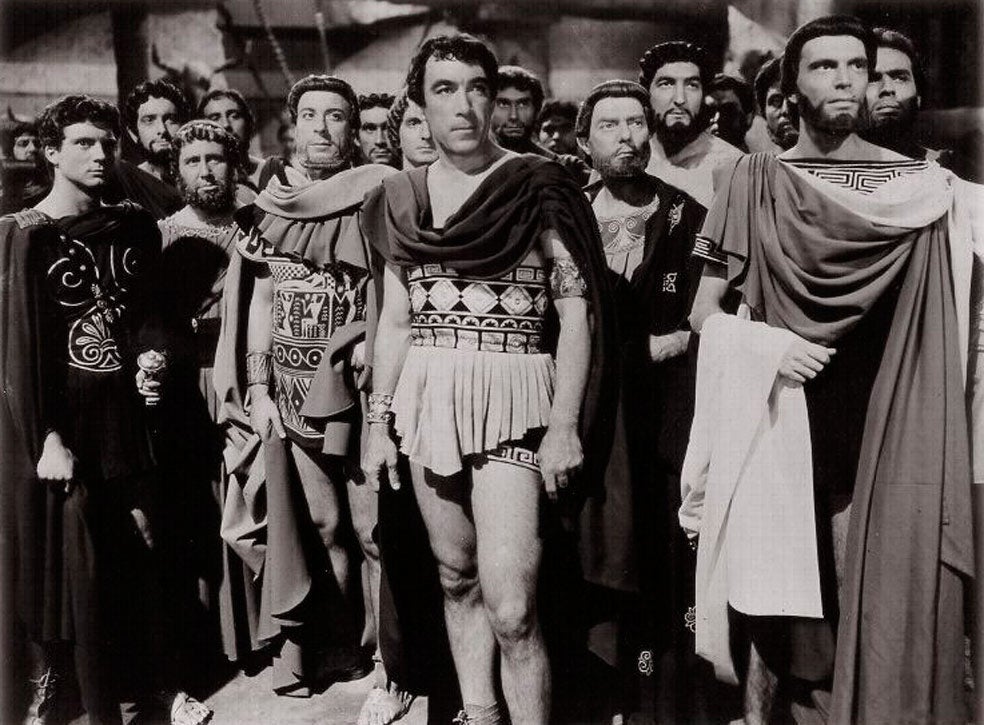 Es una película muy ambiciosa, producida por Dino de Laurentis y Carlo Ponti y con un buen plantel de actores. Anthony Quinn interpreta a Antínoo, pretendiente de Penélope durante la ausencia de Ulises.