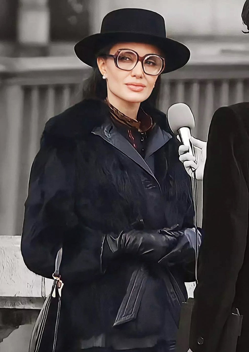 La actriz caracterizada de Maria Callas en el rodaje de la película que se acaba de estrenar en el festival de Venecia. Angelina Jolie no protagonizaba un film, desde su última película, Eternals en 2021.