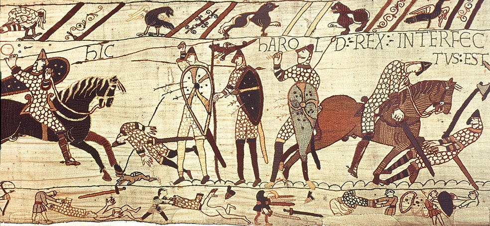 Muestra la crueldad de la guerra y la humillación de los derrotados: a los muertos los despojaban de sus cotas de malla.