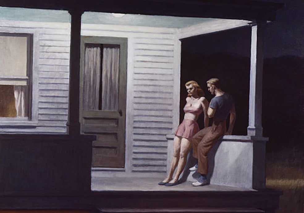En 1906, Hopper vivió casi un año en París, ciudad a la que volvería más tarde. No descubrió allí a Matisse ni el cubismo, tan en auge en aquellos años, sino a Rembrandt, a Degas, a Vallotton... La magia de la luz y la expresividad de los encuadres de esos maestros iban a ser claves de su arte. «En París –dijo– fui a los cafés, al teatro, paseé. De Picasso nunca oí hablar».