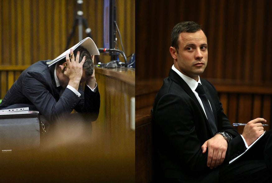 Durante el juicio, Pistorius lloró, vomitó y escenificó su arrepentimiento por el crimen cometido. Para algunos, solo era un intento de conmover al público y a la jueza.