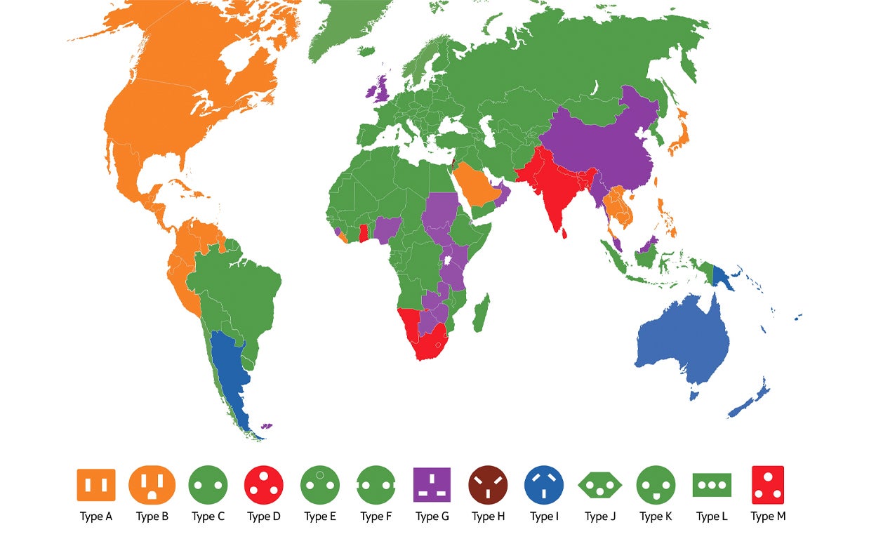 La vuelta al mundo en 14 enchufes