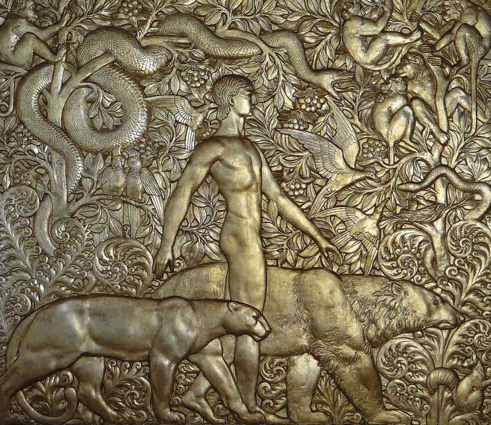 Exotismo y lujo se funden en esta lámina dedicada a Mowgli y El libro de la selva