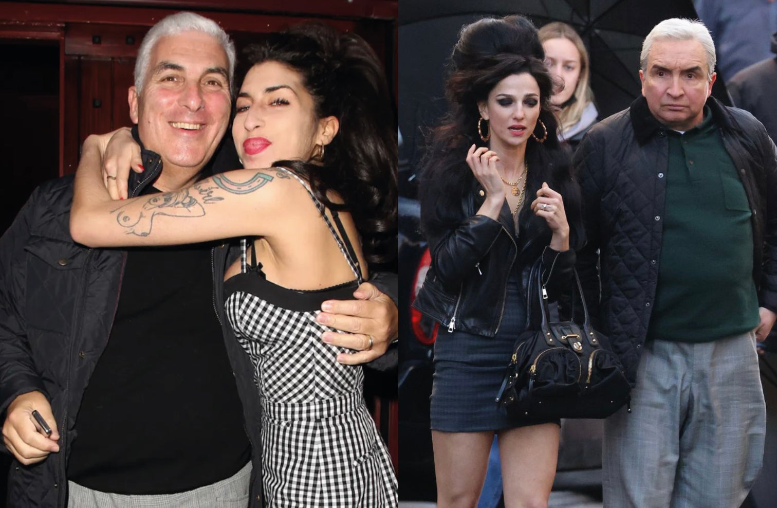 A Mitch Winehouse (a la izquierda), el padre de Amy, lo interpreta en la película el genial actor británico Eddie Marsan, popular por la serie Ray Donovan.
