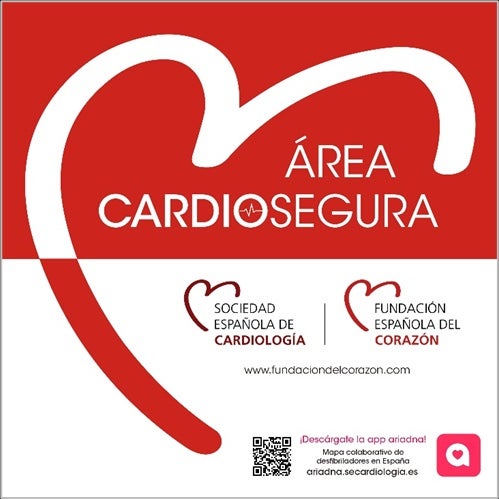 El sello que garantiza que un espacio es un área cardiosegura.