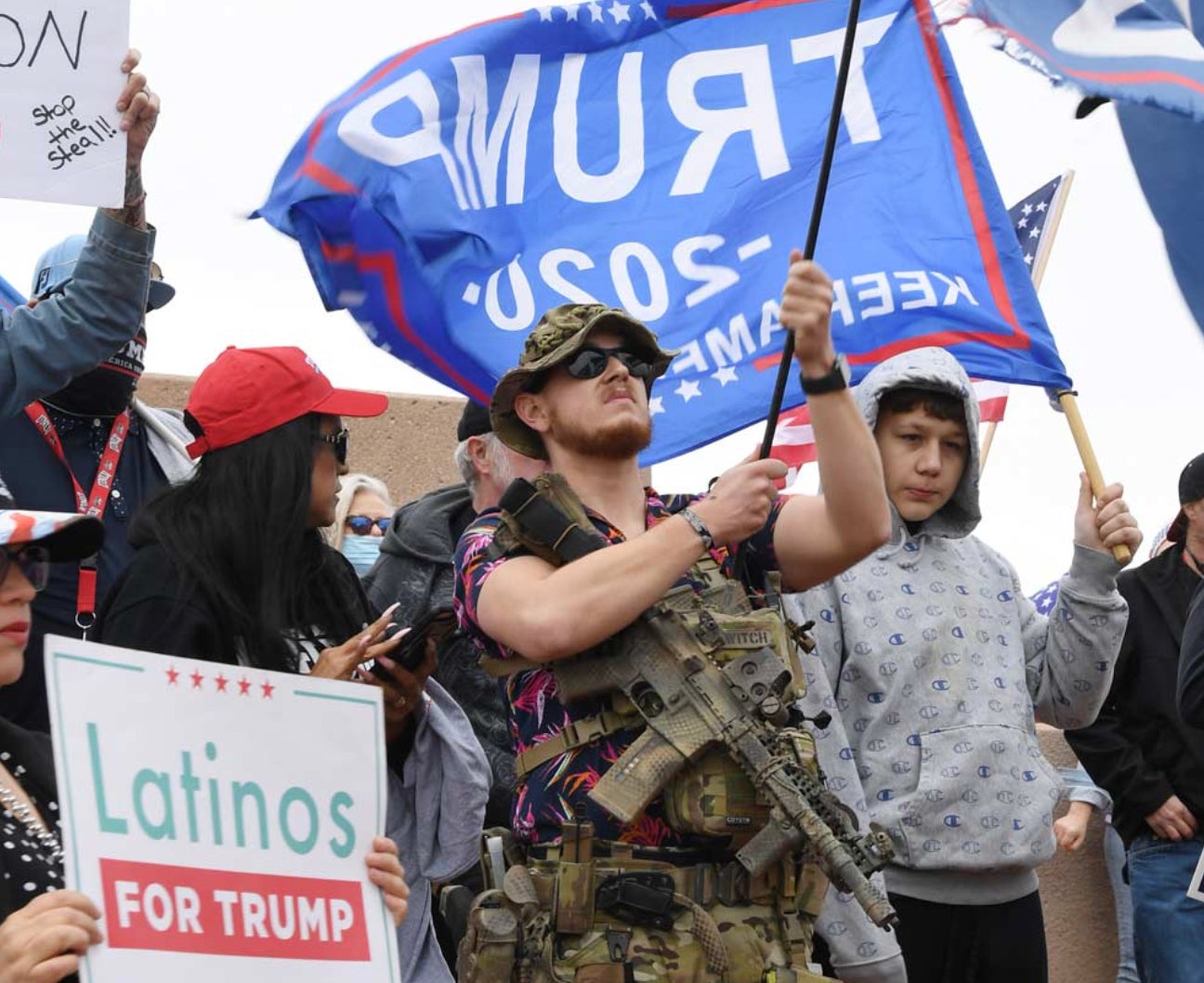 Partidarios de Donald Trump protestan en Las Vegas, en noviembre de 2020, tras el triunfo de Biden, que muchos siguen sin reconocer.