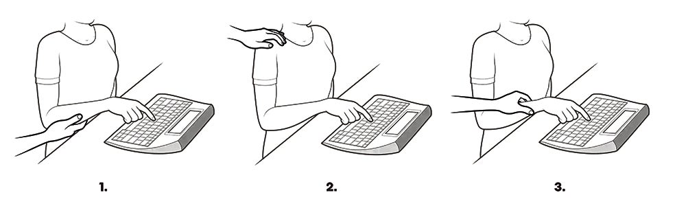 La técnica de comunicación facilitada que Stubblefield practicó con Derrick implica que una persona, el 'facilitador', estabiliza la mano de la persona con discapacidad y dificultades motrices (sosteniendo su brazo o su mano) para que pueda teclear y así comunicarse. Se supone que el facilitador no interfiere; solo evita que los espasmos impidan a la persona alcanzar la tecla específica.