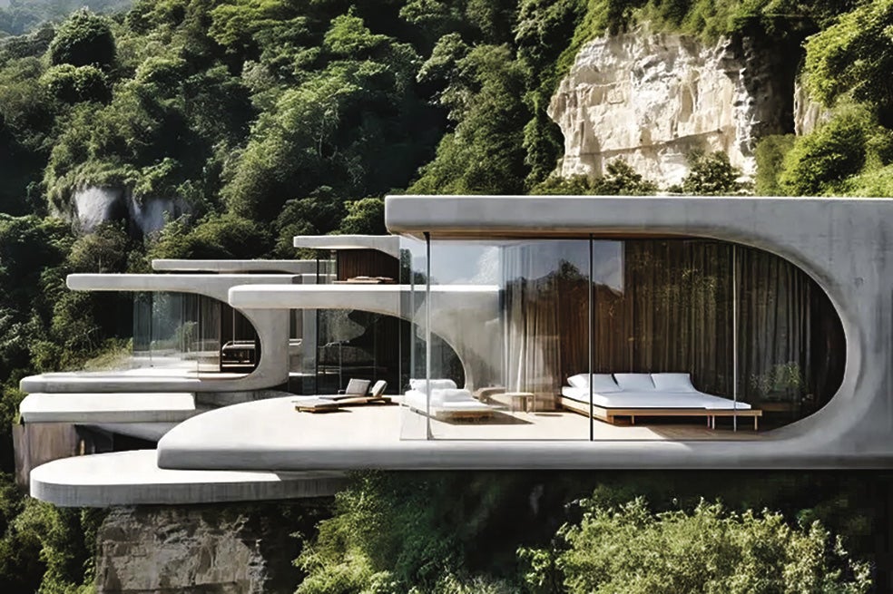 En la isla de Sazan, Kushner planifica hasta en los acantilados, con las grandes vistas como un invalorable lujo más en villas ya de por sí lujosas.