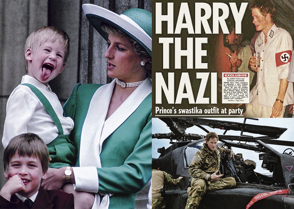 Enrique fue un niño travieso y simpático, muy unido a su hermano y a su madre. La muerte de lady Diana, cuando él tenía 12 años, fue devastadora. Su adolescencia estuvo marcada por episodios inoportunos como la fiesta en la que se disfrazó de nazi, pero su integración en el Ejército centró su vida. Sirvió en Afganistán a bordo de un helicóptero Apache.