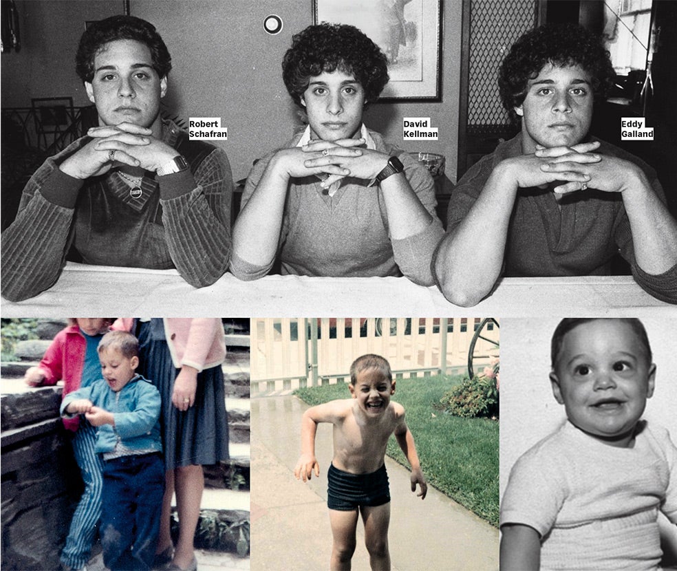 Los trillizos nacieron el 12 de julio de 1961 y fueron adoptados por separado. Su madre biológica se quedó embarazada siendo adolescente y los entregó en adopción.