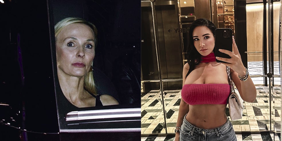 Alexandra Censori, madre de Bianca; y a la derecha, Lauren Pisciotta.