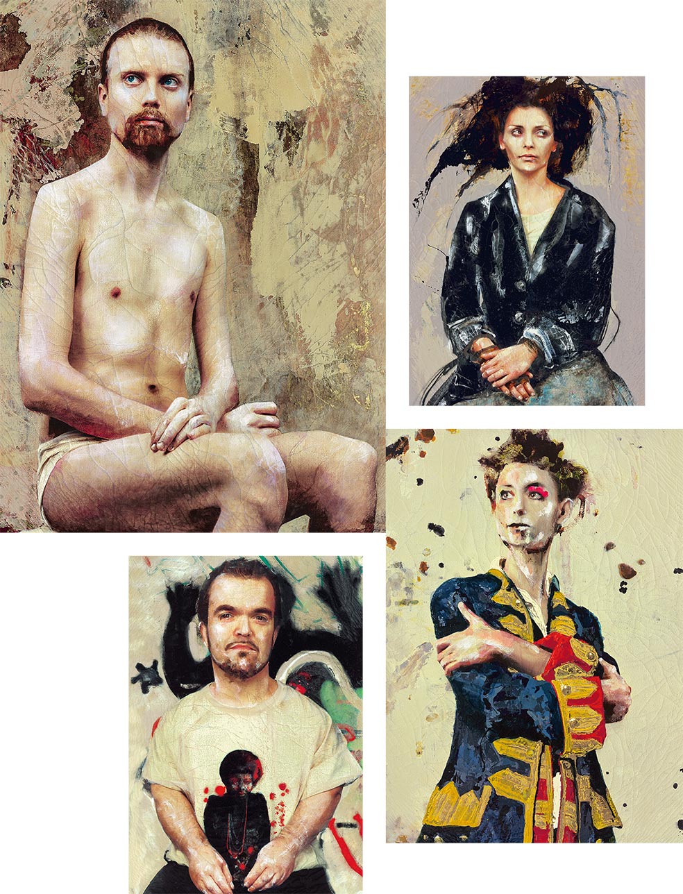 Cabellut solo pinta retratos. «Hablo del ser humano, de ti, de mí». Prepara cada tela con una serie de productos químicos para dotarla de textura. Únicamente en esa operación invierte unos 3000 euros.