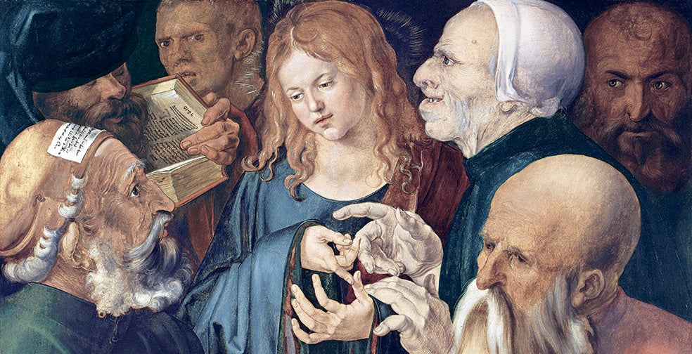 Pintó Jesús entre los doctores en su segundo viaje a Italia. Este lienzo está en el Museo Thyssen de Madrid.