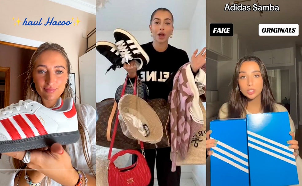Varias influencers muestran en sus redes sociales los artículos de lujo falsos que han comprado en aplicaciones como Hacoo. En sus vídeos, hablan sobre la calidad de las imitaciones y animan a sus fans a entrar en sus canales privados de Telegram para conseguir el link que les lleve a la compra de ese mismo producto.