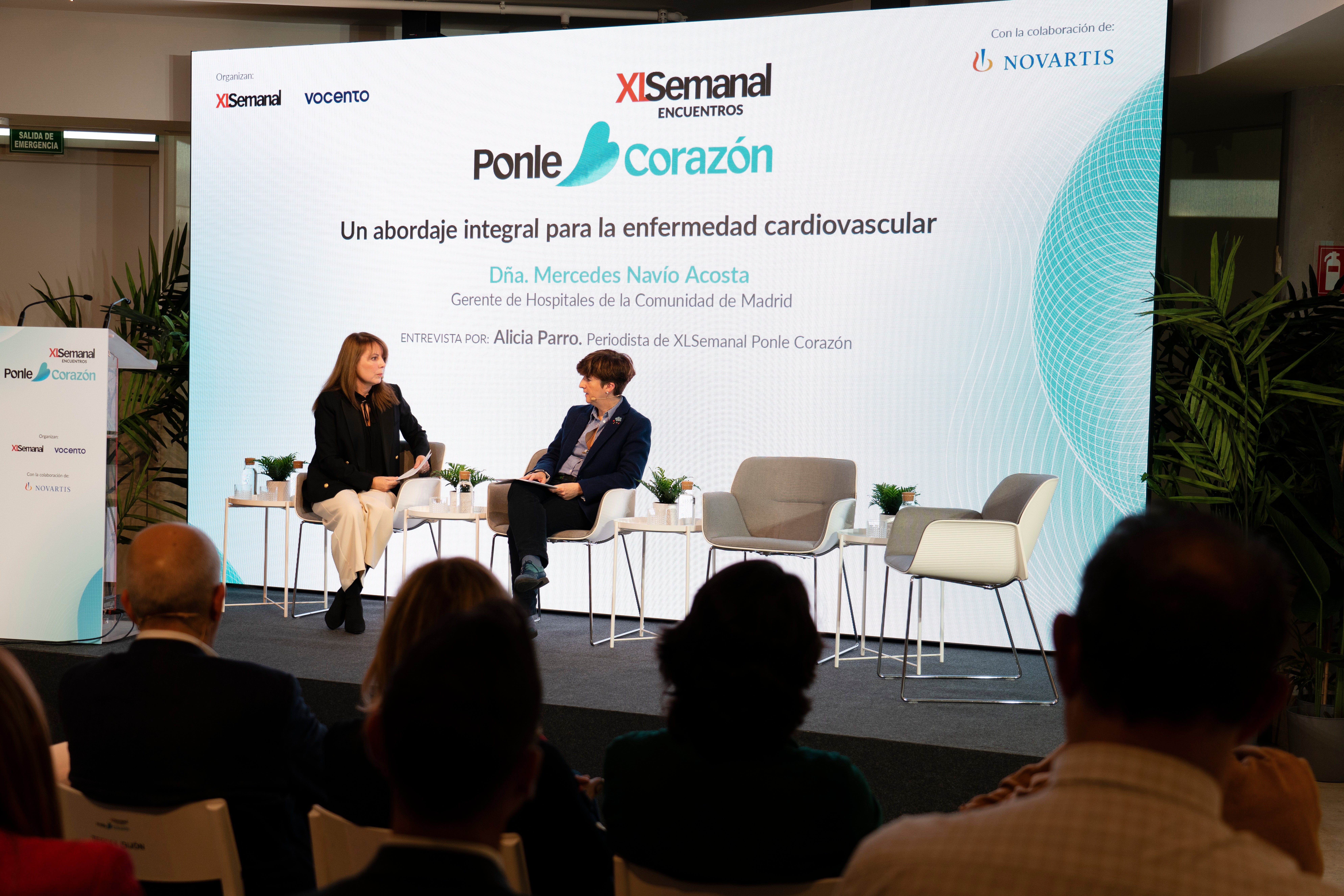 Entrevista a Dña. Mercedes Navío, gerente asistencial de hospitales de la Consejería de Sanidad de la Comunidad de Madrid, que trató sobre los retos y estrategias para reducir la incidencia de la enfermedad cardiovascular en la región.
