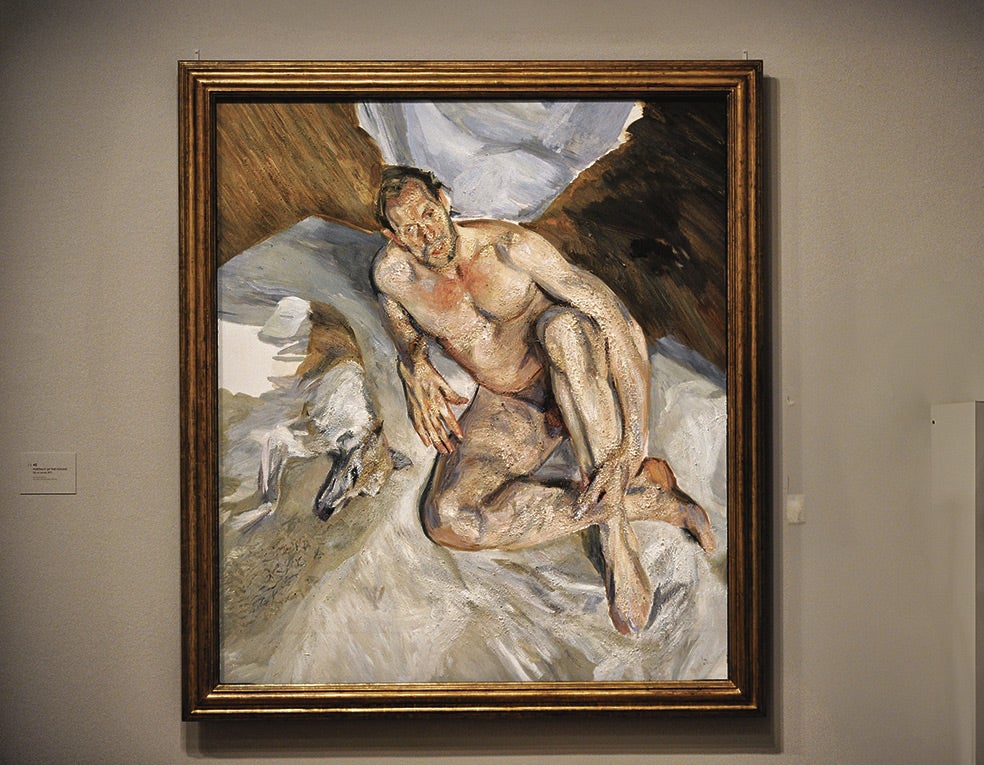 Imagen secundaria 1 - Modelo sin complejos. Dawson posó para ocho reconocidas pinturas de Freud, incluido su último cuadro, el inacabado Retrato de un sabueso, de 2011, aquí abajo, a la izquierda. Arriba: David y Eli, de 2004. Abajo a la derecha: Eli y David, de 2006.