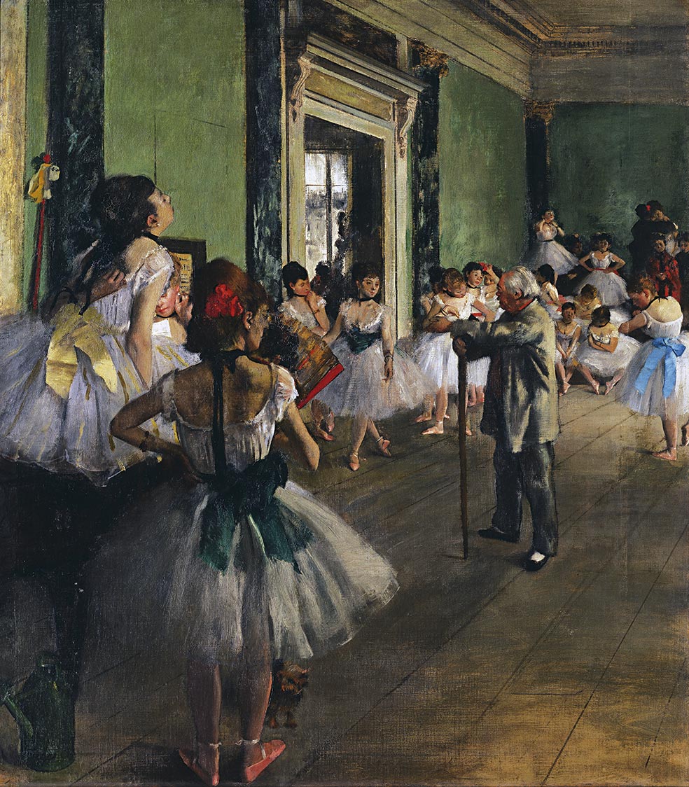 La clase de danza, pintado entre 1871 y 1874. Los cuadros en los que Degas retrató a bailarinas tuvieron tanto éxito que el artista llegó a pintar 600.