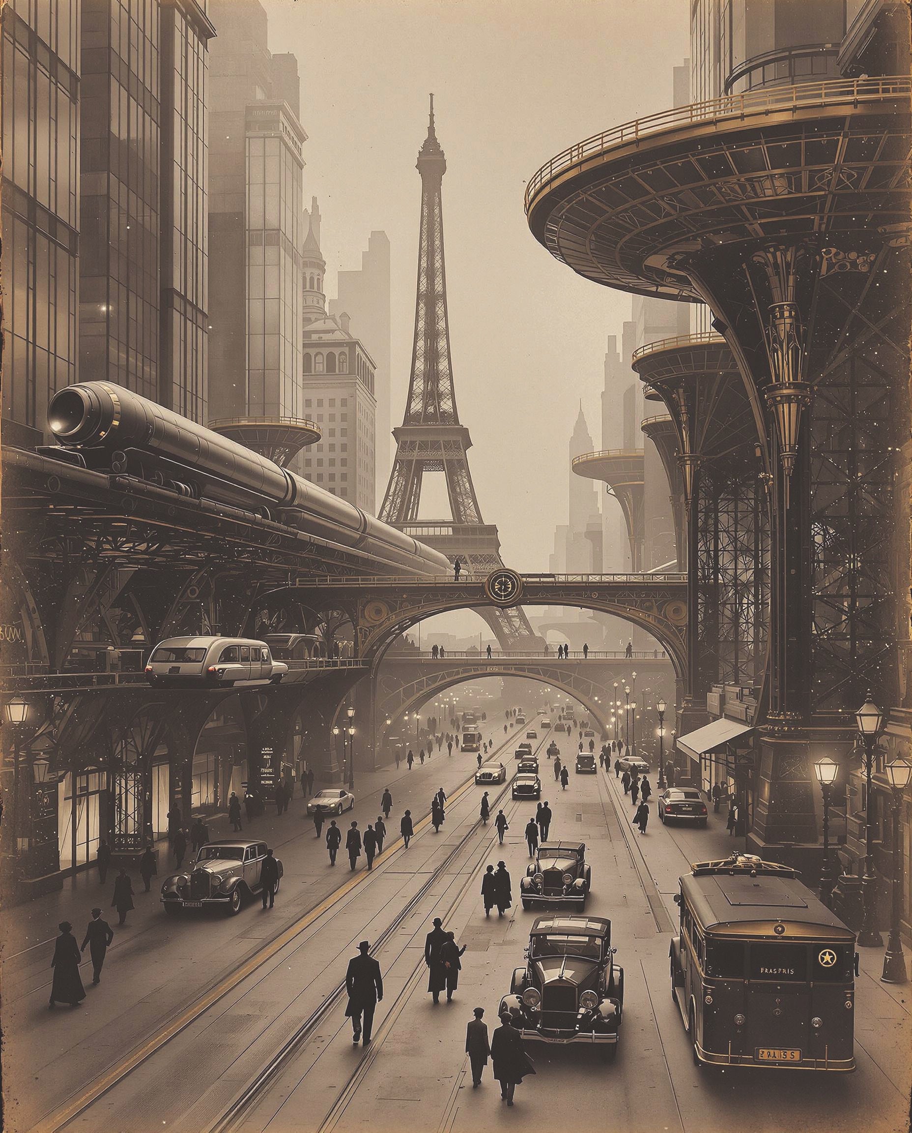 En la novela París en el siglo XX (de 1863), Verne augura una ciudad con trenes de alta velocidad circulando por túneles elevados; máquinas electrónicas de alto rendimiento (¿ordenadores?); artefactos que permiten la comunicación inmediata a larga distancia (¿móviles?); y armas militares devastadoras (¿nucleares?).