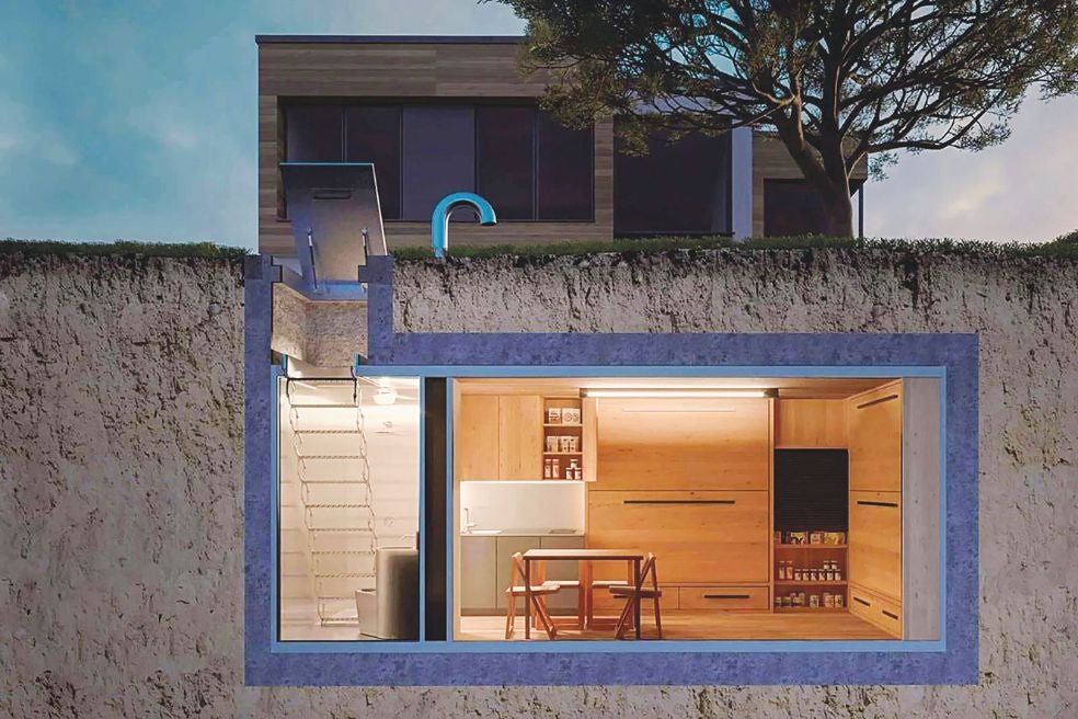 Modelo de búnker de la empresa maña Bunker World.