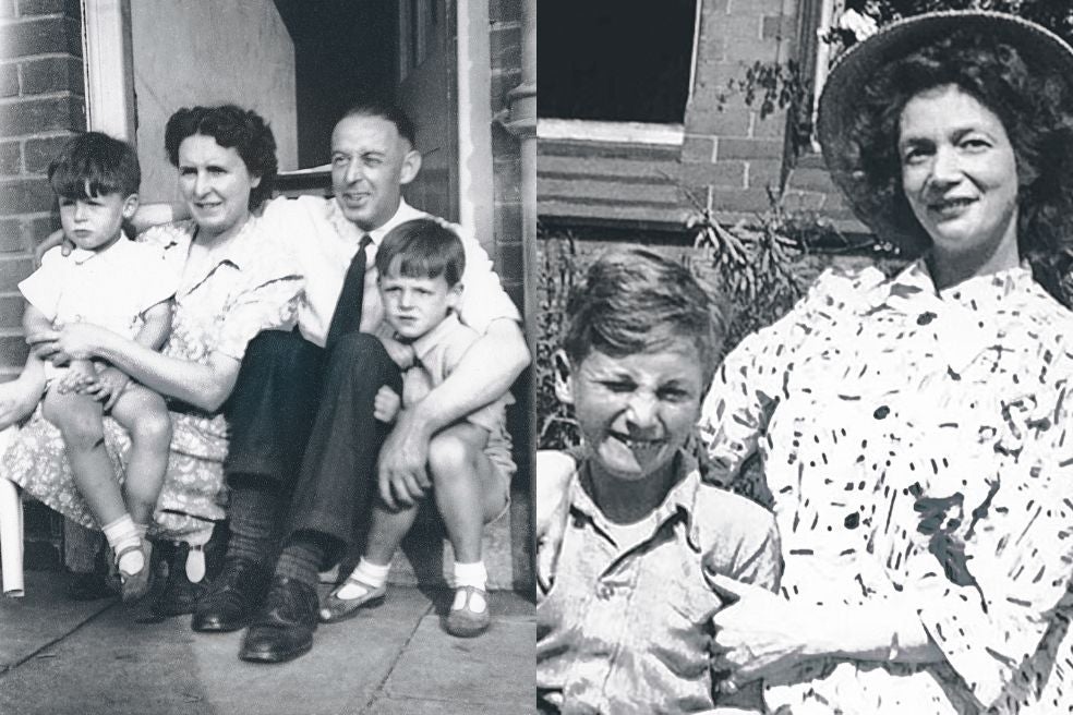 Izda.: la familia McCartney a finales de los años cuarenta, con Paul en las piernas de Mary. Dcha.: Lennon tenía 8 años cuando le hicieron esta foto con Julia. Él ya vivía con su tía Mimi, su tutora legal, y poco después su madre dejó de visitarlo.