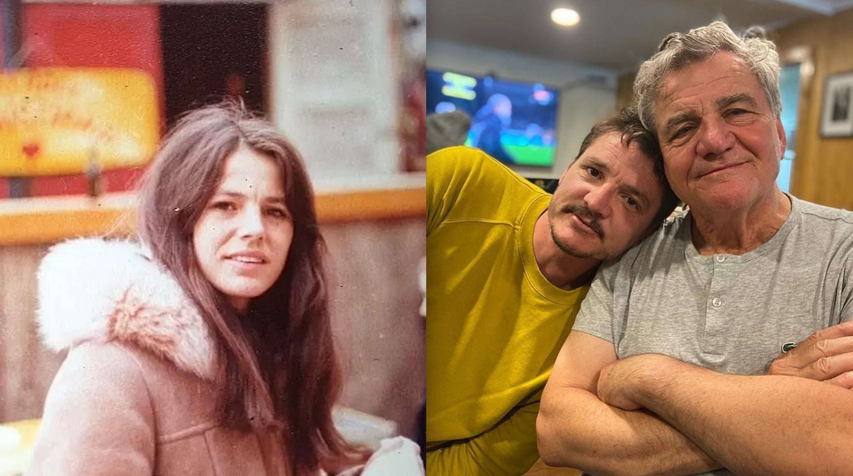 Verónica Pascal, la madre de Pedro (a la izquierda), se quitó la vida en 2000. A la derecha, el actor con su padre, el médico chileno José Balmaceda, de origen español: los abuelos de Pascal eran de Mallorca y del País Vasco.