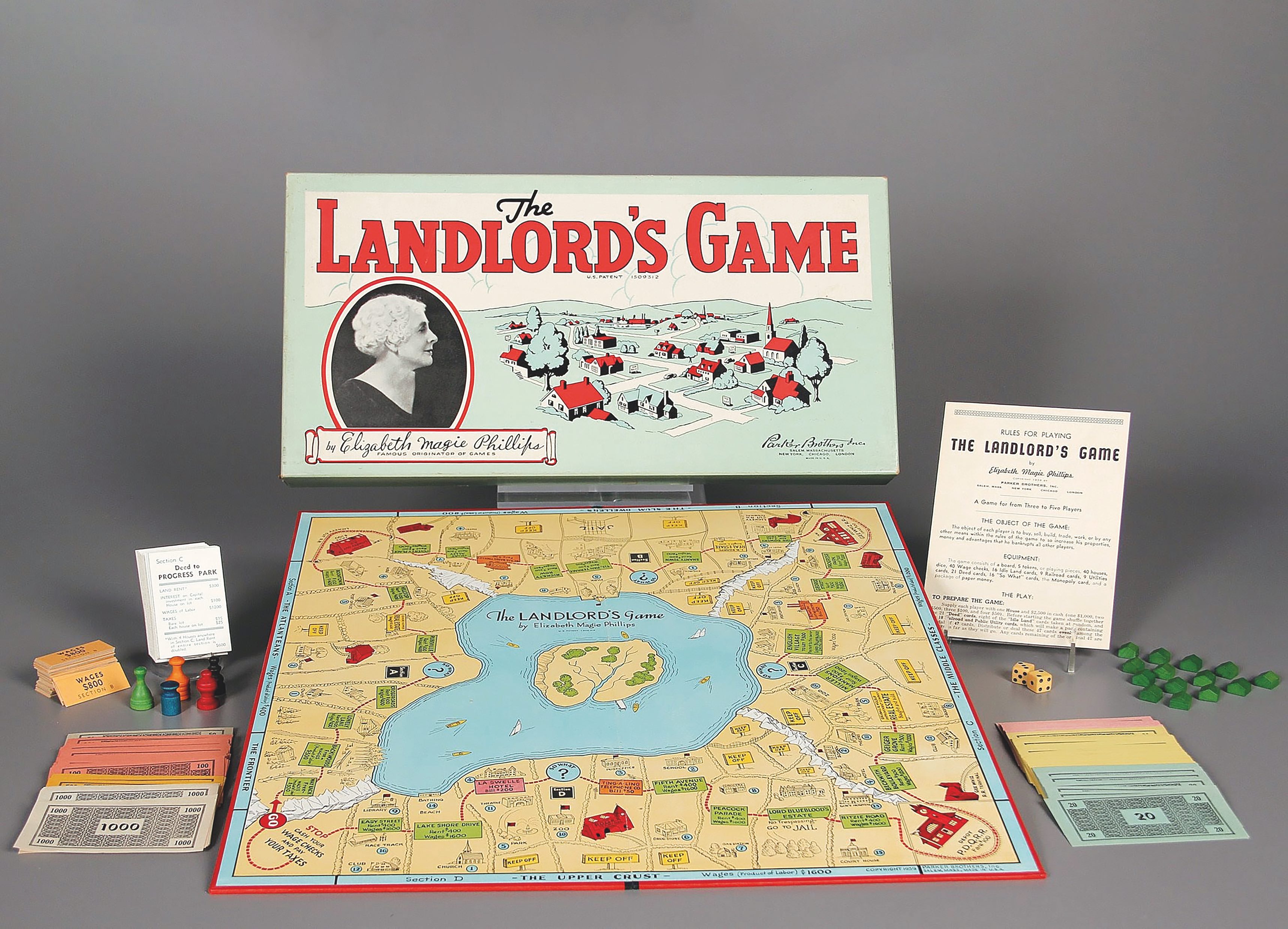 El juego primigenio creado por Elizabeth Magie se llamaba The Landlord's Game (El Juego del Propietario) y constaba de dos modos de juego: uno en el que ganaban todos y otro, 'monopolista', en que un sólo jugador llevaba a la ruina a todos los demás.