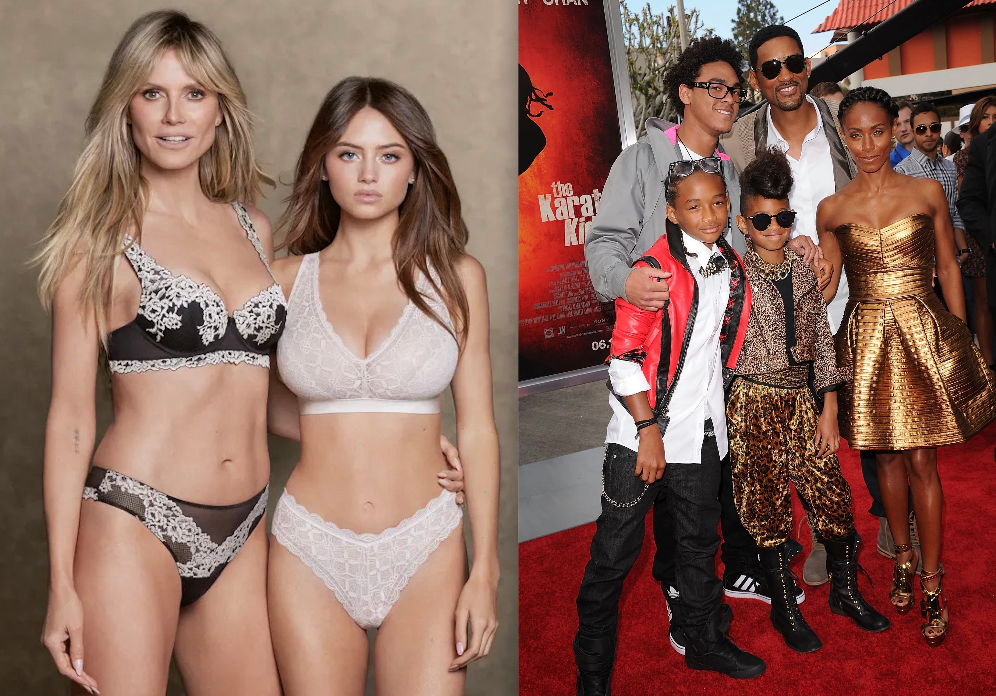 Al lado de la nueva generación de hijos de famosos, los que ahora son veinteañeros parecen menos escandalosos. Y eso que algunos ya lo fueron en su momento. Es el caso de los dos hijos menores de Will Smith, Jaden y Willow, expuestos desde muy pequeños a las cámaras como 'iconos' de la moda. O la hija de la modelo alemana Heidi Klum, criticada por posar en una campaña de ropa interior junto a su hija, cuando justo acababa de cumplir 18 años.