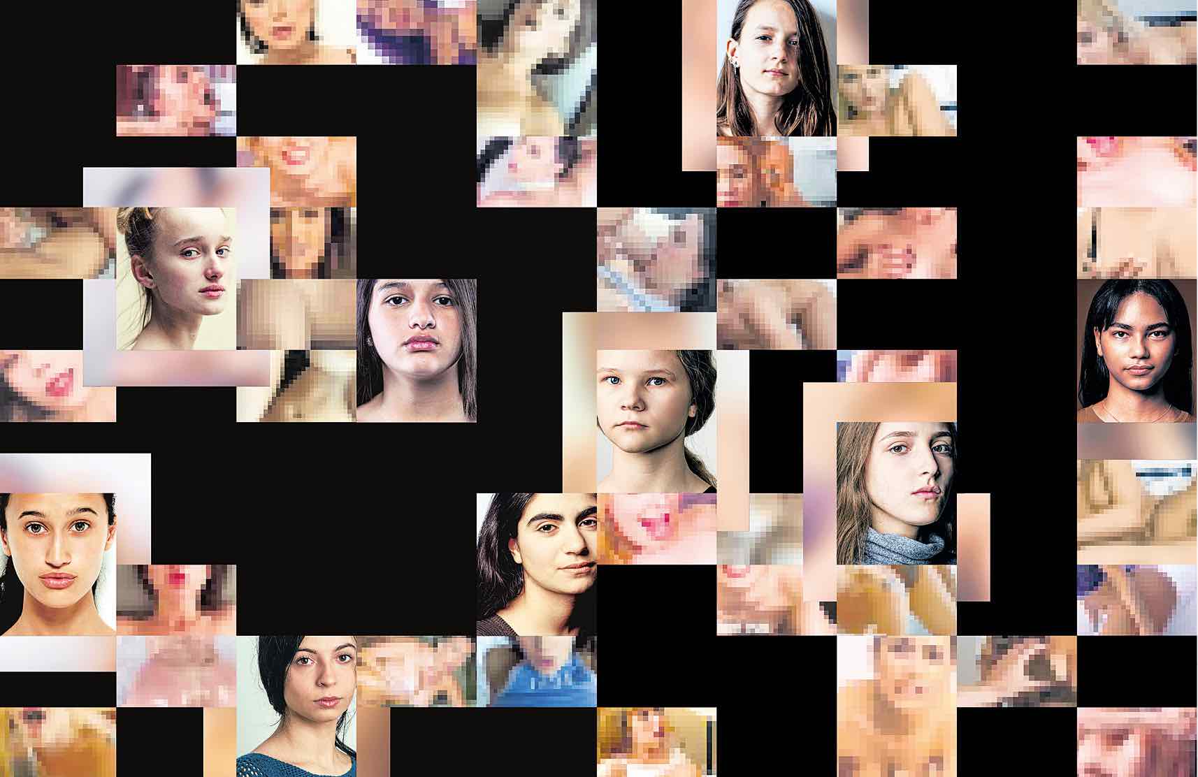 Imágenes de 'mujeres inexistentes' creadas con IA.