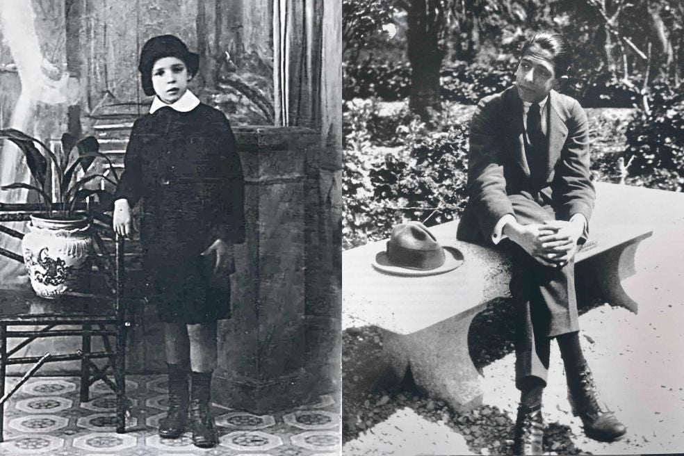 Cuando murió el padre, la familia se fue a vivir a Málaga; y allí Severo Ochoa estudió hasta el bachillerato. En la escuela, la asignatura que más le costaba era Matemáticas; en cambio, se podía pasar varias horas observando y diseccionando lagartijas y otros animales. A la izquierda: Ochoa a sus siete años; a la derecha, a sus 16. Después continuó sus estudios en Madrid.