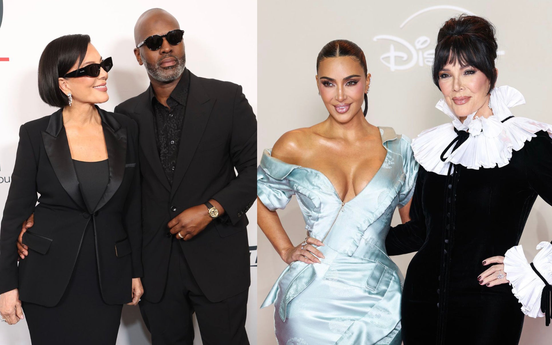 La matriarca de las Kardashian, tras someterse al Deep Plane, con su actual pareja, el empresario y 'gerente de talentos' Corey Gamble, y con su hija Kim, con la que, admite Kim, la han llegado a confundir tras la última y espectacular intervención estética.