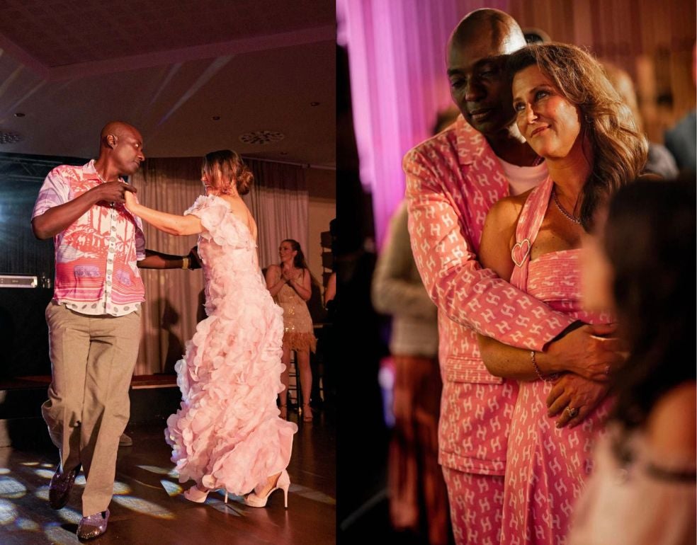 En el primer aniversario de su boda, Marta Luisa compartió fotos inéditas de la fiesta previa a su enlace el 31 de agosto de 2024, en la que aparecieron, como en otras ocasiones, vestidos conjuntados.