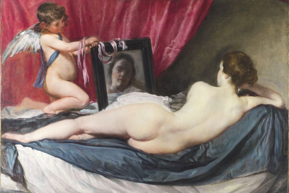 La venus del espejo, de Velázquez, que Manuel Godoy tenía en su gabinete privado con obras eróticas.