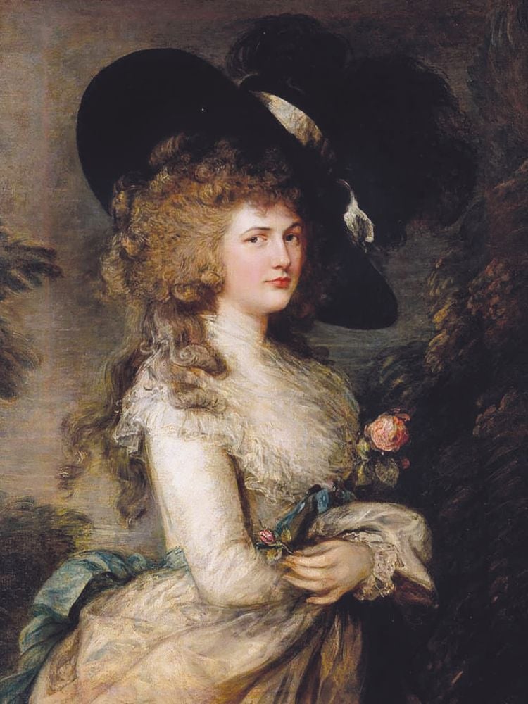 Georgiana, duquesa de Devonshire, retratada por Thomas Gainsborough.