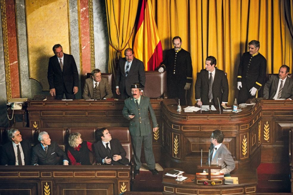 La escena del asalto al Congreso liderada por Antonio Tejero, interpretado por David Lorente.